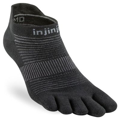 Injinji Run Lightweight No-Show (X-Large, Black)