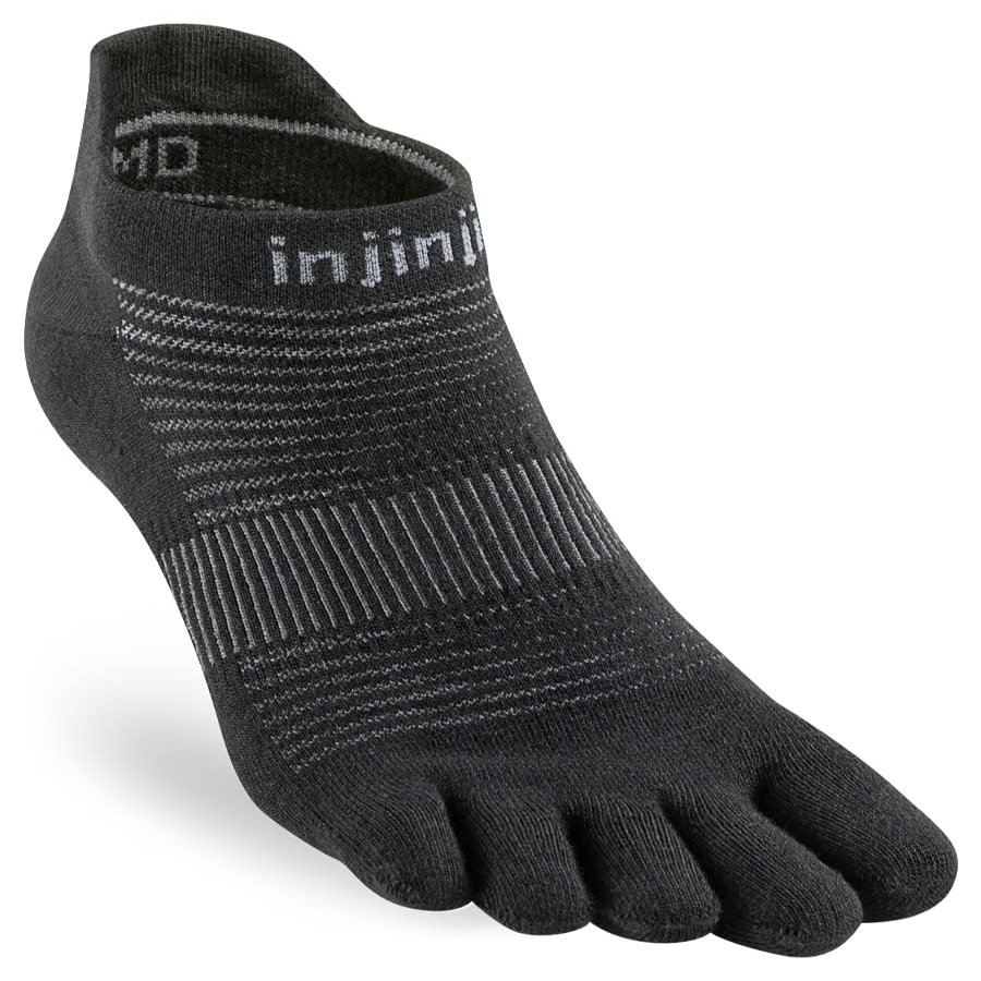 Injinji Run Lightweight No-Show (Small, Black)