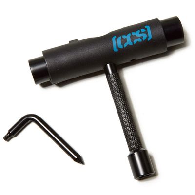 [CCS] Skateboard Tool - All in One T Tool, Metal T Tool W/Grip File, or Y Tool W/Rethreader (Black Metal)