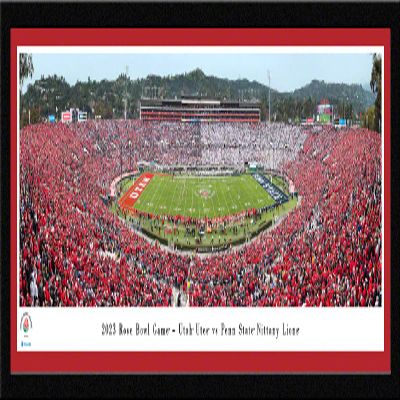 2023 Rose Bowl Game, Penn State vs Utah - 42x15.5-inch Red Single Mat, Select Framed Picture by Blakeway Panoramas