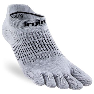 Injinji Women's Run Lightweight No-Show (X-Small/Small Gray)