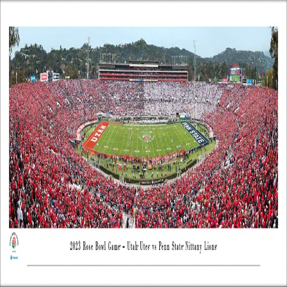 2023 Rose Bowl Game, Penn State vs Utah - Unframed 40 x 13.5 Poster by Blakeway Panoramas