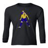 Sheki Apparel Al NASSR Soccer Ronaldo 7 Siuuu Goal Celebration Youth Long Sleeve T-Shirt (Black, Youth Small) view 1