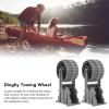Dinghy Wheels,2pcs Dinghy Wheels Flip up Retrackable Dinghy Wheels Pair Nylon Inflatable Boat Launching Wheels Boat Dolly for Raft Small Kayak view 4
