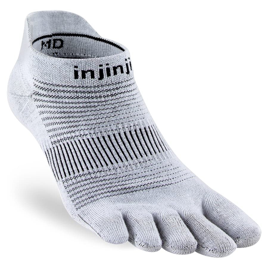 Injinji Run Lightweight No-Show (Medium, Gray)