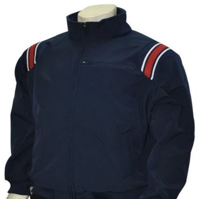 Smitty | BBS-330 | Big League Jacket | All Weather Baseball Umpire Jacket Full Zip | Fleece Lined | Baseball | Umpires Choice (3XL, Navy W/Navy, White Red Trim)