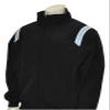 Smitty | BBS-330 | Big League Jacket | All Weather Baseball Umpire Jacket Full Zip | Fleece Lined | Baseball | Umpires Choice (2XL, Black W/Black, White, Powder Blue Trim) view 1