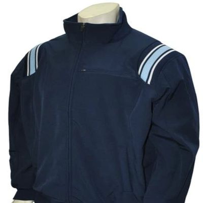 Smitty | BBS-330 | Big League Jacket | All Weather Baseball Umpire Jacket Full Zip | Fleece Lined | Baseball | Umpires Choice (Large, Navy W/Navy, White, Powder Blue Trim)