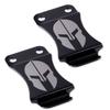 KYDEX Belt Clip for Holsters & Sheaths  (Flush Mount Design - w/Spartan Helmet Engraving) - (Metal) - (Inside-The-Waistband/IWB) - (Fits 1.75in Belts) - (2 Pack) view 1