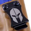 KYDEX Belt Clip for Holsters & Sheaths  (Flush Mount Design - w/Spartan Helmet Engraving) - (Metal) - (Inside-The-Waistband/IWB) - (Fits 1.75in Belts) - (2 Pack) view 4