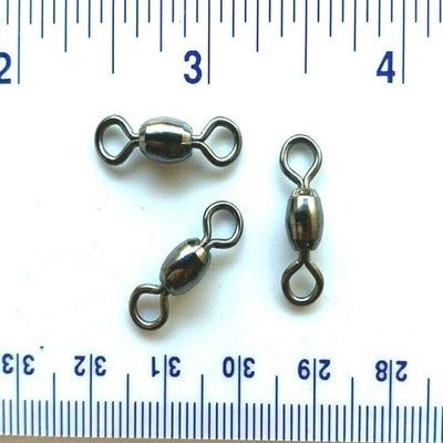 1000 Gerry's Tackle Black Crane Fishing Swivels Size 1 (110 lbs. Test) - Bulk swivels