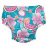 green sprouts Snap Reusable Absorbent Swimsuit Diaper, Aqua Tropical Fruit Floral, 18 Months view 1