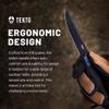 TEKTO F2 Bravo Folding Pocket Knife - D2 Steel Blade, Ceramic Ball Bearings - EDC - Snap, Swift Flip for Camping, Backpacking - 2.4oz (68g), G10 Black Handle, Blue Titanium Accents view 2