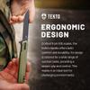 TEKTO F2 Bravo Folding Pocket Knife - D2 Steel Blade, Ceramic Ball Bearings - EDC - Snap, Swift Flip for Camping, Backpacking - 2.4oz (68g), G10 OD Green Handle, Black Titanium Accents view 2