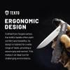 TEKTO F2 Bravo Folding Knife Pocket - D2 Steel Blade, Ceramic Ball Bearings - EDC - Snap, Swift Flip - Camping, Backpacking - 2.4oz (68g), Forged Carbon Handle, Silver Titanium Accents view 2