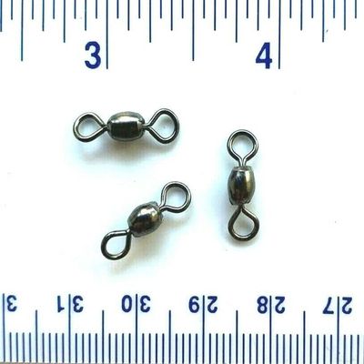 1000 Gerry's Tackle Black Crane Fishing Swivels Size 4 (80 lbs. Test) - Bulk swivels