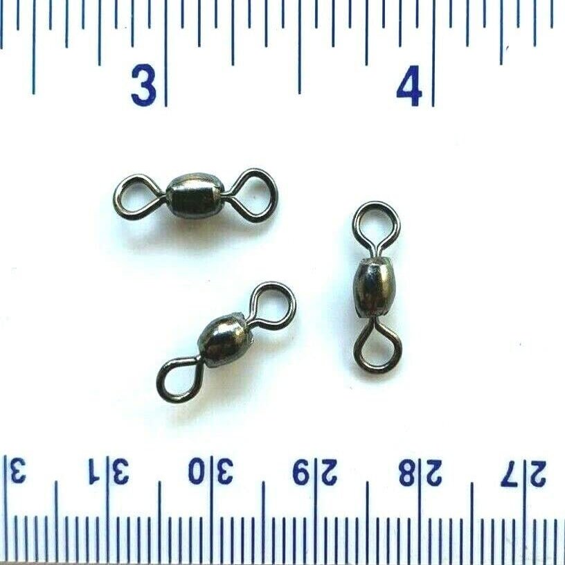 1000 Gerry's Tackle Black Crane Fishing Swivels Size 4 (80 lbs. Test) - Bulk swivels