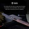 TEKTO F2 Bravo Folding Pocket Knife - D2 Steel Blade, Ceramic Ball Bearings - EDC - Snap, Swift Flip for Camping - 2.4oz (68g), Forged Ember Handle, Black Titanium Accents view 4