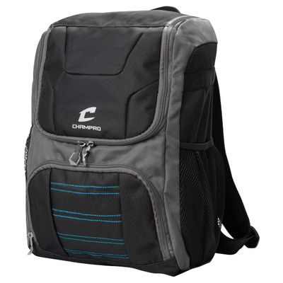 Champro Prodigy Backpack for T-Ball, Baseball, Softball Youth Equipment Carrier, Grey