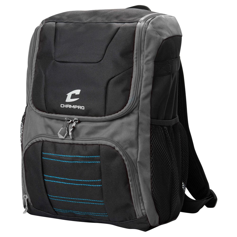 Champro Prodigy Backpack for T-Ball, Baseball, Softball Youth Equipment Carrier, Grey