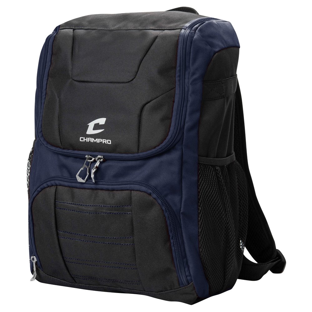 Champro Prodigy Backpack for T-Ball, Baseball, Softball Youth Equipment Carrier, Navy