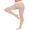Agoky Women's Tights High Waist Pantyhose Hosiery Seamless Silk Tights Zipper Crotch Footed Tights White Large view 3