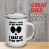 Table Tennis Camper Mug 12oz - Fueled by tears - Table Tennis Paddles Ping Pong Table Tennis Racket Indoor Game Score Keeper Professional Tennis Trainer view 2