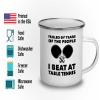 Table Tennis Camper Mug 12oz - Fueled by tears - Table Tennis Paddles Ping Pong Table Tennis Racket Indoor Game Score Keeper Professional Tennis Trainer view 3