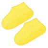 PATIKIL L Foldable Waterproof Silicone Shoe Cover, Reusable Non-Slip Overshoes Rain Shoes Covers Protectors Galoshes for Outdoor Rain Snow, Yellow 1 Pair view 1