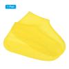 PATIKIL L Foldable Waterproof Silicone Shoe Cover, Reusable Non-Slip Overshoes Rain Shoes Covers Protectors Galoshes for Outdoor Rain Snow, Yellow 1 Pair view 3
