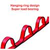 2Pcs 22KN Strong Climbing Strap Daisy Chain Nylon Daisy Chain Adjustable Strap Rope Length 110/150/180cmYoga Extend Belt (Red, 1.1m) view 4