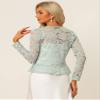 Allegra K Bolero Shrug for Women's Lace Cardigan Tie Front Crop Ruffled Formal Dressy Wedding Shrugs Small Grey view 2