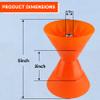BALAVA Boat Trailer Roller,Boat Rollers for Trailer,Bow Roller with Bells and Bolt,1/2 in Shaft Boat Trailer Bow Stop, Great for Boat Trailer Bracket,Orange view 2