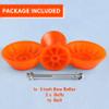 BALAVA Boat Trailer Roller,Boat Rollers for Trailer,Bow Roller with Bells and Bolt,1/2 in Shaft Boat Trailer Bow Stop, Great for Boat Trailer Bracket,Orange view 4