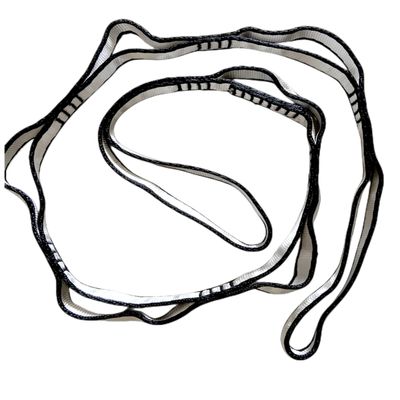 2Pcs 22KN Strong Climbing Strap Daisy Chain Nylon Daisy Chain Adjustable Strap Rope Length 110/150/180cmYoga Extend Belt (Grey, 1.8m)