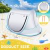 Baby Beach Tent,Large Pop Up Sun Shade,Portable Baby Travel/Play Tent with Mosquito Net,Indoor,UPF 50+ UV Protection Sun Shelters view 2