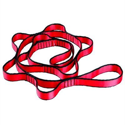 2Pcs 22KN Strong Climbing Strap Daisy Chain Nylon Daisy Chain Adjustable Strap Rope Length 110/150/180cmYoga Extend Belt (Red, 1.8m)