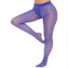 Agoky Women's High Waist Pantyhose Hosiery Seamless Silk Tights With Zipper Crotch - Footed Royal Blue Large view 2