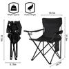 Damei century Folding Camping Chairs- Lightweight, Portable Chair for Beach, Lawn, Outdoor Sports, Black view 3