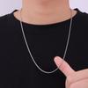 Fiusem Silver Tone Chain Necklace for Men, 2mm Stainless Steel Rope Chain for Men and Women, Silver Tone Necklace 28 Inch view 4