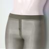 Agoky Women's High Waist Pantyhose Hosiery Seamless Silk Tights With Zipper Crotch - Footed Grey X-Large view 2