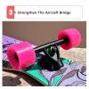 47 Inches Skateboard Longboard Drop Through Long Boards, Skateboard 7 Layer Maple Wood Skate Board Deck Long Board Cruiser for Kids Adults, Beginners Boys Girls Teens (Color : E) view 4
