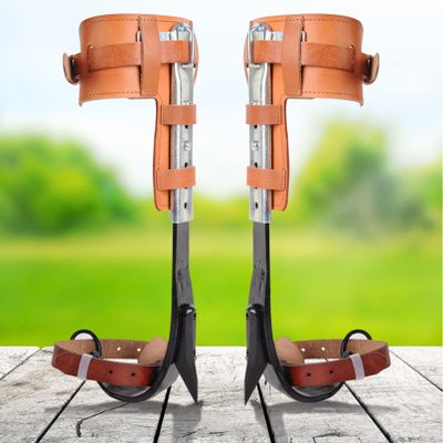 IINCOOY Tree Climbing Spike Set Safety Belt Adjustable Rescue Belt Belt Rope Stainess Lanyard Steel Safety Camping Equipment