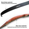 OBTOUTDOOR 51Inch Black Hunter Recurve Bow 20-55lbs Handmade Horsebow Woods for Archery Hunting Target Practice (20lbs) view 3