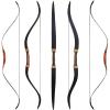 OBTOUTDOOR 51Inch Black Hunter Recurve Bow 20-55lbs Handmade Horsebow Woods for Archery Hunting Target Practice (30lbs) view 2