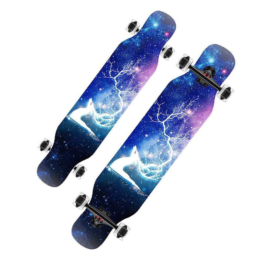 Skateboard for Cruising Freestyle Downhill Dancing, Skateboard Premium Longboard 42 Inches Long Boards Skateboard for Girls Boys, Skate Board Cruiser for Teens Adults Beginners ( Color : Style B )