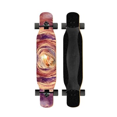 47 Inches Skateboard Longboard Drop Through Long Boards, Skateboard 7 Layer Maple Wood Skate Board Deck Long Board Cruiser for Kids Adults, Beginners Boys Girls Teens (Color : A)