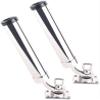 360 Adjustable Fishing Rod Holder Boat Stainless Steel Rod Holder Deck Mount Rectangular Base for Marine Yacht Boat Camper RV (Set of 2) view 1