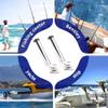 360 Adjustable Fishing Rod Holder Boat Stainless Steel Rod Holder Deck Mount Rectangular Base for Marine Yacht Boat Camper RV (Set of 2) view 3