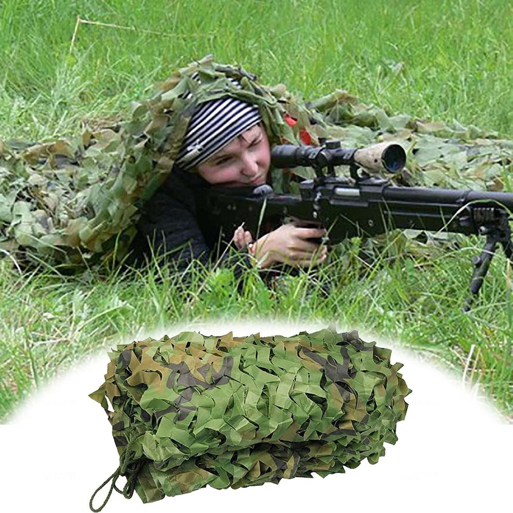 Camouflage Netting 23m 33m 34m 44m 45m 46m, Camo Netting for Hunting, Shade Net, Military Camouflage Net, Woodland, Camping, Army Decoration, Sunscreen, Car Cover,Jungle-10x10m(32.8*32.8ft)